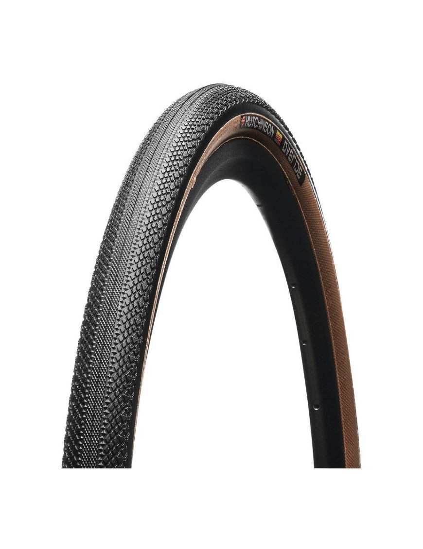 PNEU GRAVEL 700 X 40 HUTCHINSON OVERIDE HARDSKIN NOIR-MARRON TUBELESS READY RENFORCE TS (40-622)