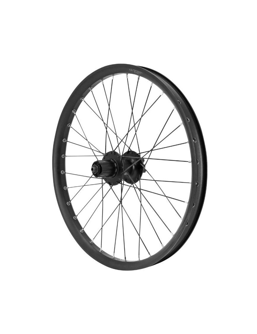 ROUE VTT 20" TRUCKY CARGO - VAE - E-BIKE - LONGTAIL ARRIERE NOIR DOUBLE PAROI DISQUE 6 TROUS CASSETTE 10-9-8V. (RENFORCE) JANTE