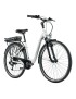 VELO ELECTRIQUE-VAE CITY 28 LEADER FOX PARK 2024 MIXTE BLANC BRILLANT 7V MOTEUR ROUE AR BAFANG 36V 45Nm BATTERIE 15Ah (18'' - H