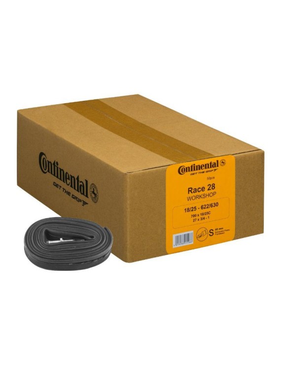 CHAMBRE A AIR VELO 700 x 20-25 CONTINENTAL VALVE PRESTA OBUS DEMONTABLE 40 mm (CARTON DE 50 PIECES)