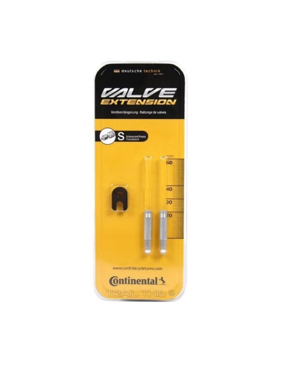 PROLONGATEUR DE VALVE PRESTA CONTINENTAL ALU 20mm (VENDU A LA PAIRE SUR CARTE)