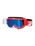 MASQUE-LUNETTES CROSS PROGRIP 3300 FL VISION BLANC-ROUGE ECRAN MIROIR LIGHT SENSITIVE ANTI-RAYURES-ANTI U.V.-ANTI-BUEE (HOMOLOG