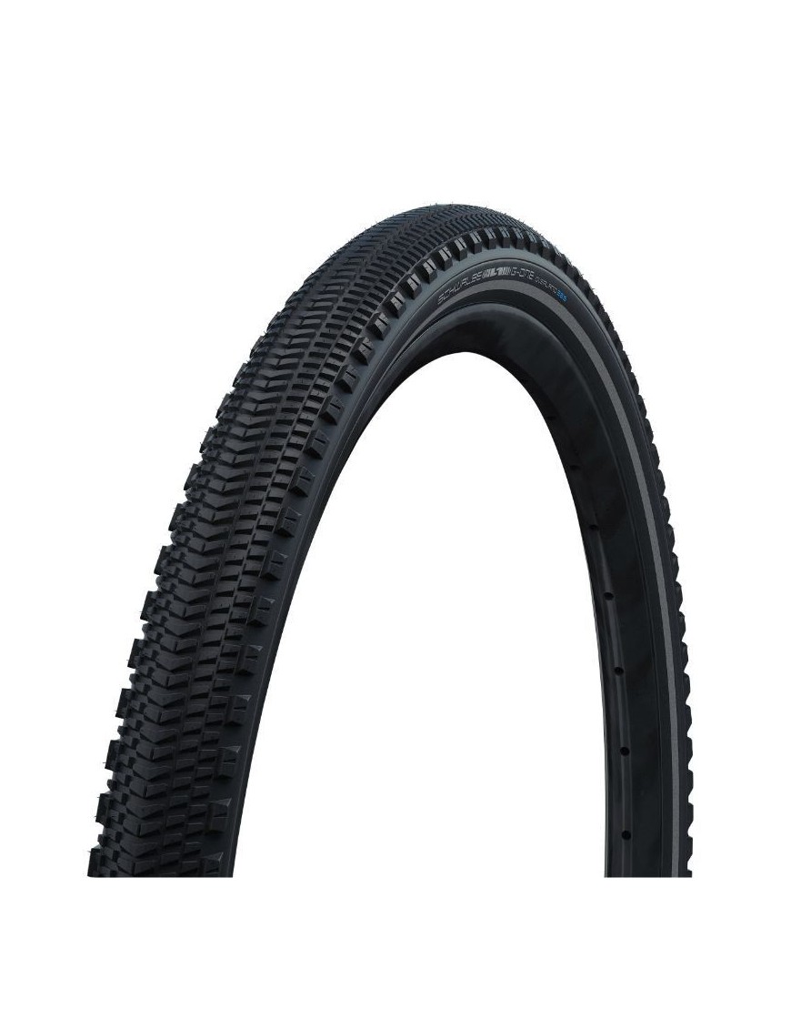 PNEU GRAVEL 700 X 50 SCHWALBE G-ONE OVERLAND 365 ADDIX NOIR TS (50-622) TLE RENFORT RACEGUARD TUBELESS-TUBETYPE HOMOLOGUE VAE e