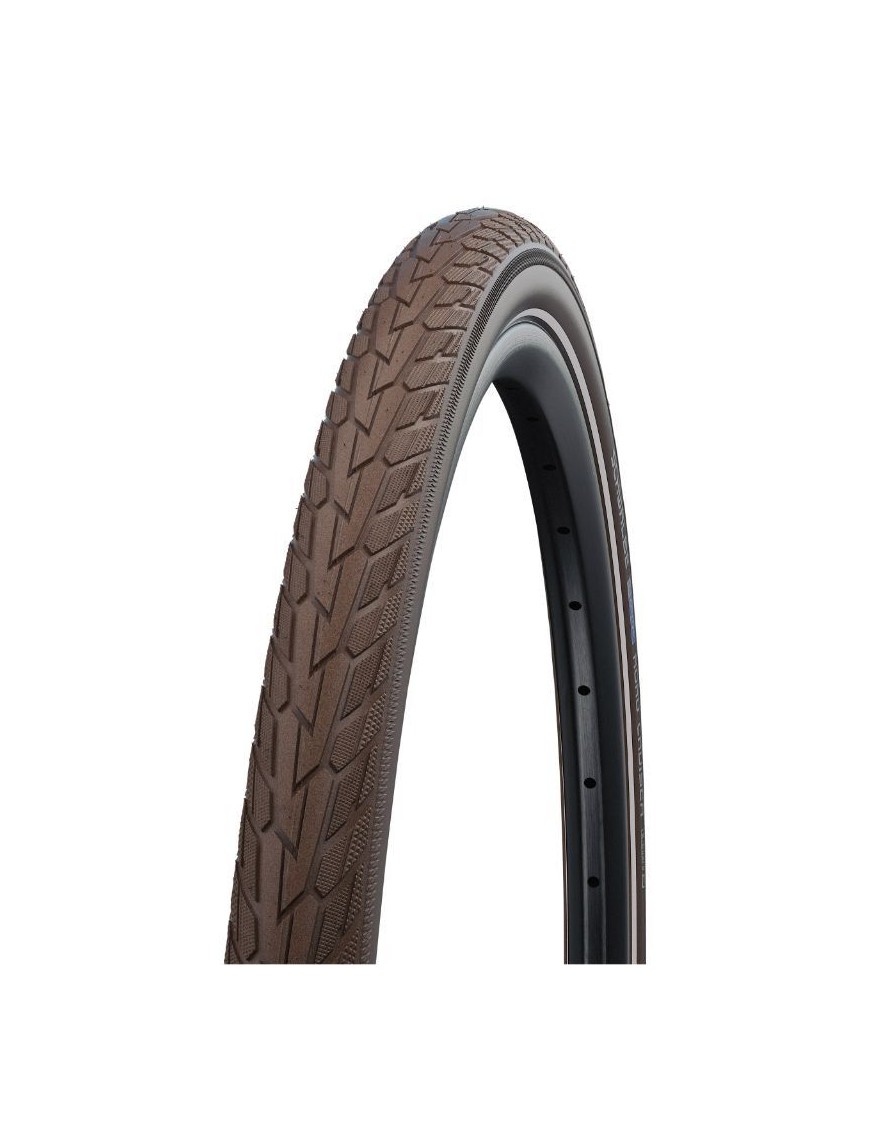 PNEU VTT URBAIN 26 X 1.75 SCHWALBE ROAD CRUISER HS484 MARRON TR (47-559) FLANC REFLEX