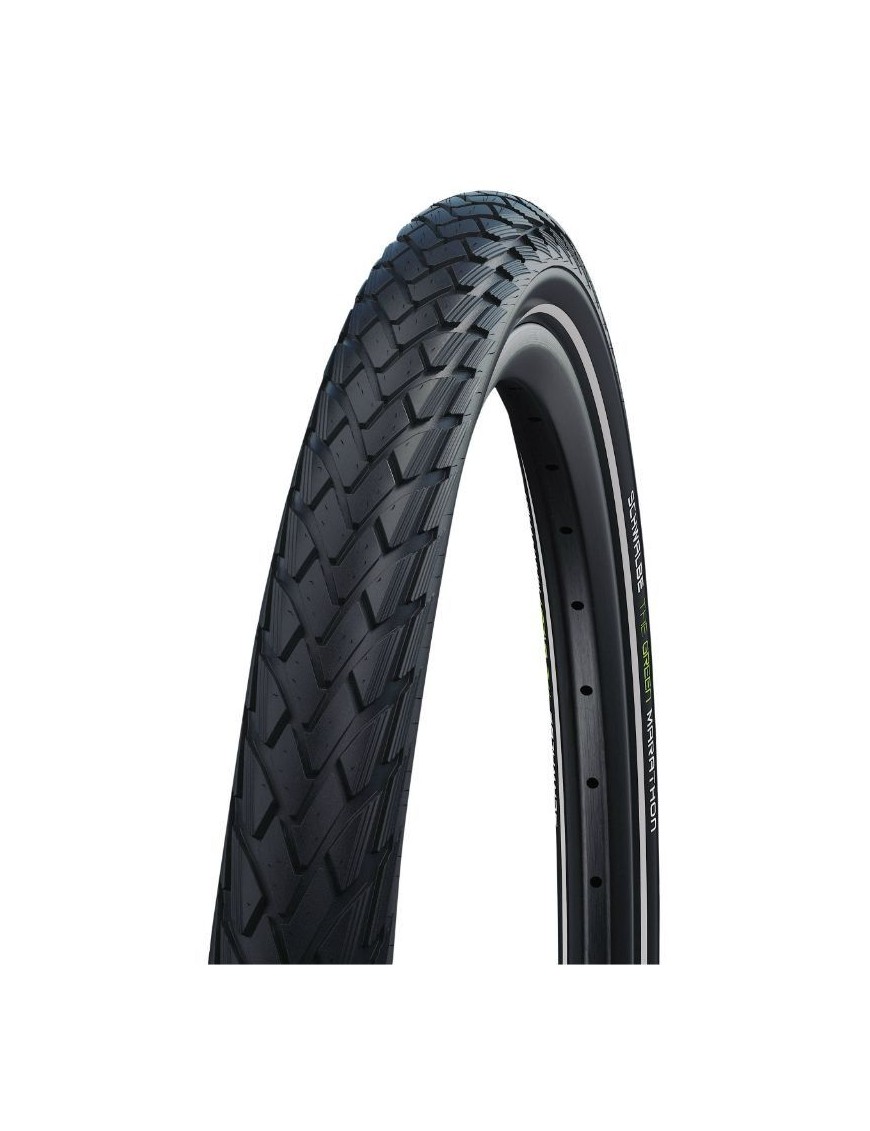 PNEU VTT 27,5 X 2.15 SCHWALBE MARATHON GREEN NOIR TR (55-584)  RENFORT GREENGUARD FLANC REFLEX COMPATIBLE VAE