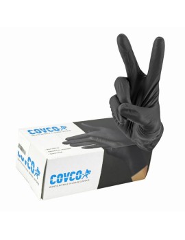 GANTS ATELIER NITRILE NOIR  T7 (S)  (BOITE DE 100)  -SELECTION P2R-