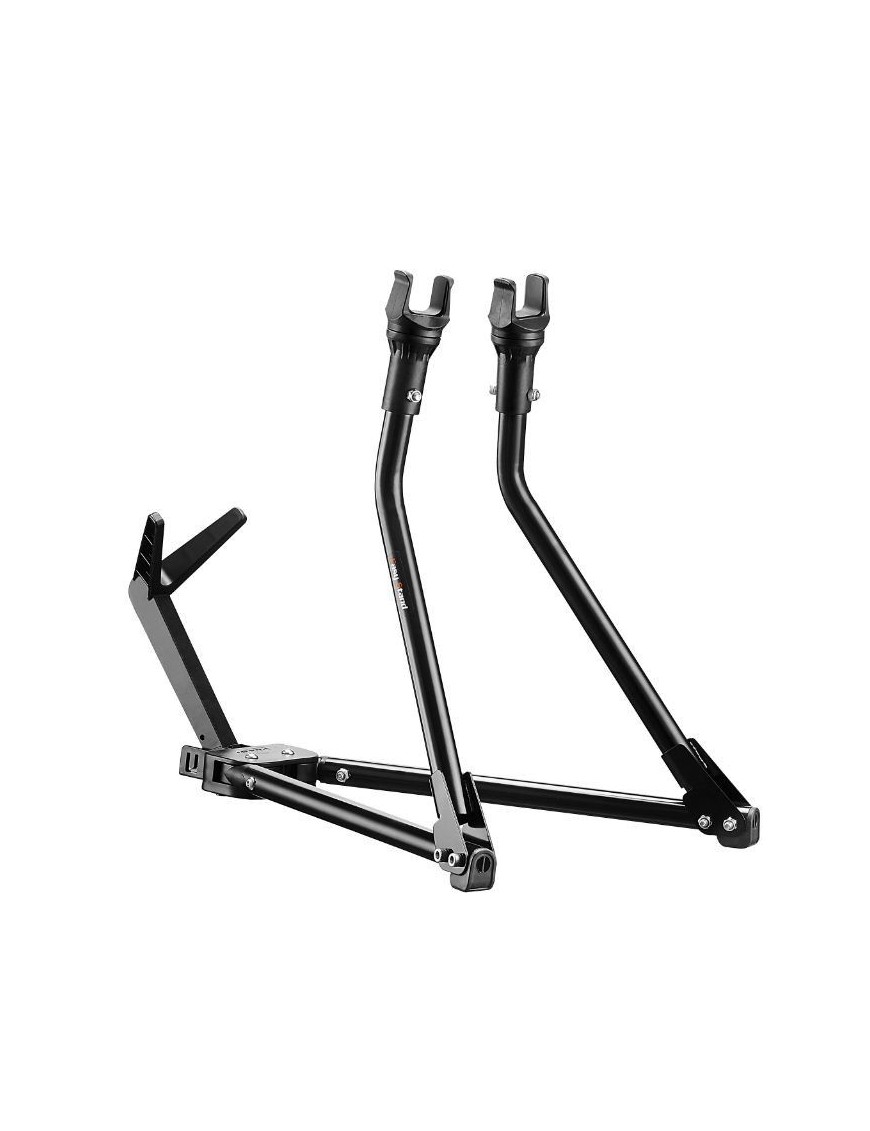 PRESENTOIR-SUPPORT 1 VELO IBERA EASY FIXATION SUR BASE CADRE ARRIERE COMPATIBLE 20"-27.5"-29"-700C NOIR - PLIABLE ET REGLABLE