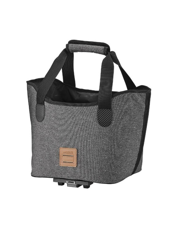 PANIER-SAC AVEC POIGNEES IBERA SHOPPING MIK GRISE 17L FIXATION ARRIERE SYSTEME MIK (24x26.5x26cm)