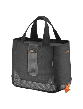 PANIER-SAC AVEC POIGNEES IBERA SHOPPING NOIR 16L FIXATION ARRIERE SYSTEME PAKRAK ET GIANT (36x16x30cm)