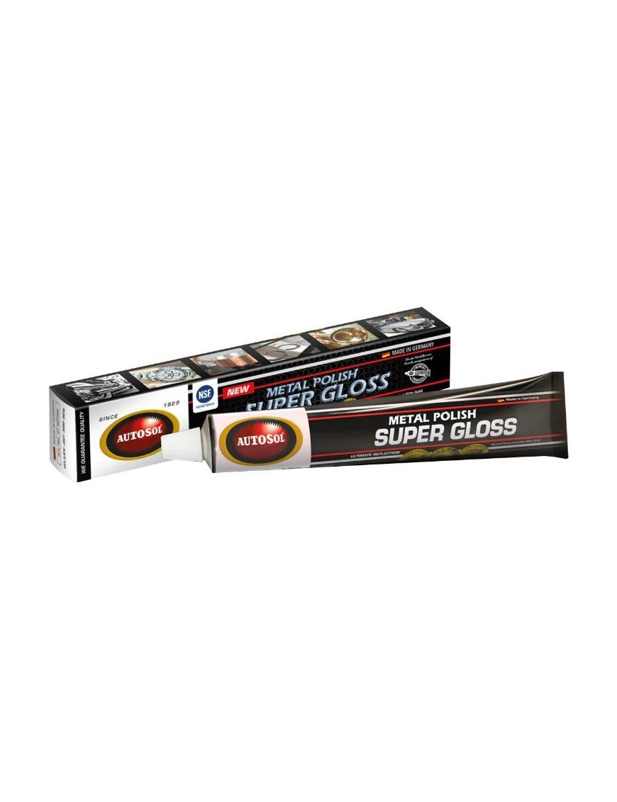 POLISH METAL EFFET BRILLANT AUTOSOL SUPER GLOSS (TUBE 75 ml) (POLI TOUT METAL : ALU, INOX, ACIER...) (MADE IN GERMANY - QUALITE