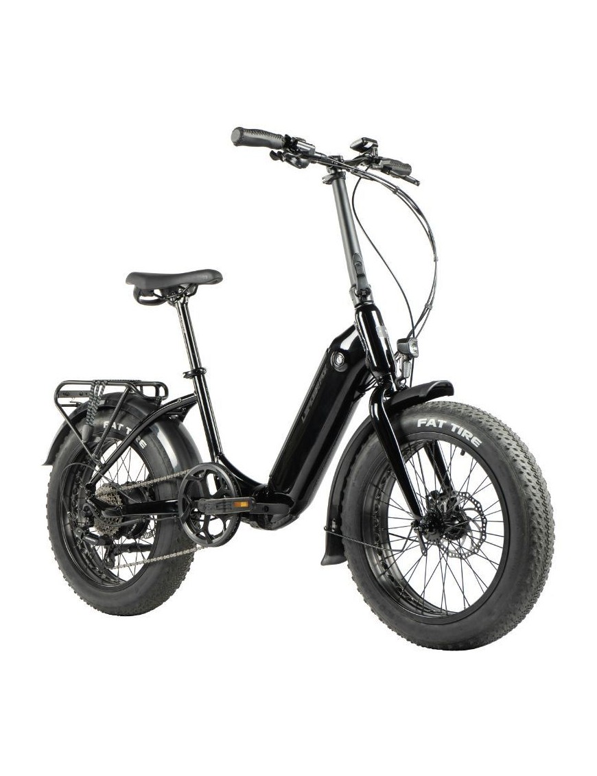 VELO ELECTRIQUE-VAE PLIANT FAT BIKE 20 LEADER FOX CODY 2024 MIXTE NOIR 7V MOTEUR ROUE AR BAFANG 36V 80Nm BATTERIE 16Ah