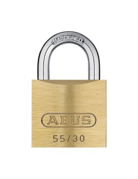 CADENAS A CLE ABUS SERIE 55-30 LAITON (29x44 - Diam 5mm - ANSE 13mm)