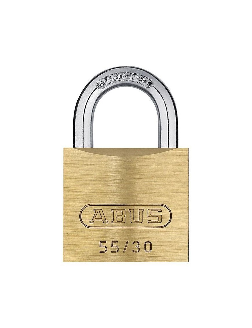 CADENAS A CLE ABUS SERIE 55-30 LAITON (29x44 - Diam 5mm - ANSE 13mm)