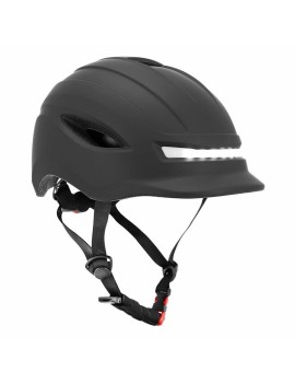 CASQUE VELO-TROTTINETTE ADULTE URBAIN-CITY CP02 NOIR ECLAIRAGE INTEGRE TAILLE 59-61  REGLAGE MOLETTE - SELECTION P2R-