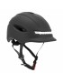 CASQUE VELO-TROTTINETTE ADULTE URBAIN-CITY CP02 NOIR ECLAIRAGE INTEGRE TAILLE 59-61  REGLAGE MOLETTE - SELECTION P2R-