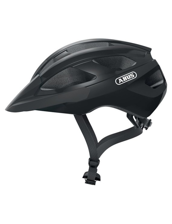 CASQUE VELO ADULTE ABUS ROUTE MACATOR VELOURS NOIR TAILLE  M (52-58cm) REGLAGE MOLETTE