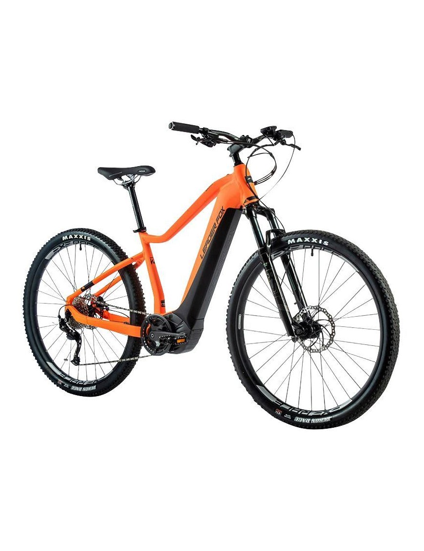 VELO ELECTRIQUE-VAE VTT 29 LEADER FOX OXNAR 2023 HOMME ORANGE MAT 9V MOTEUR CENTRAL PANASONIC GX ULTIMATE 36V 90Nm BATTERIE 20A
