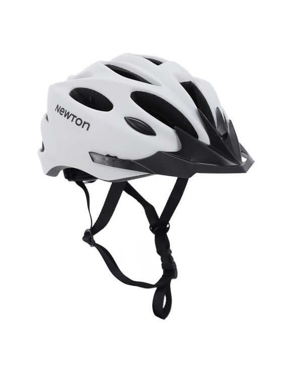 CASQUE VELO ADULTE NEWTON ROUTE-VTT SPORT GRIS CLAIR MAT IN-MOLD TAILLE 55-58 AVEC VISIERE ET LOCK (VENDU EN BOITE)