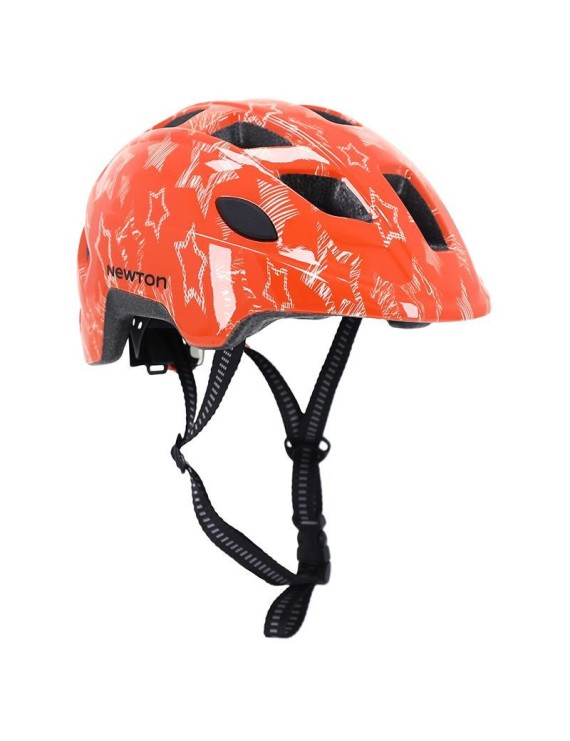 CASQUE VELO ENFANT NEWTON STARS ORANGE IN MOLD AVEC LOCK TAILLE 48-52 (VENDU EN BOITE)