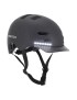 CASQUE VELO ADULTE NEWTON CITY V3 NOIR MAT IN-MOLD AVEC VISIERE ET LOCK TAILLE 55-58 AVEC SYSTEME ECLAIRAGE AVANT ARRIERE INTEG