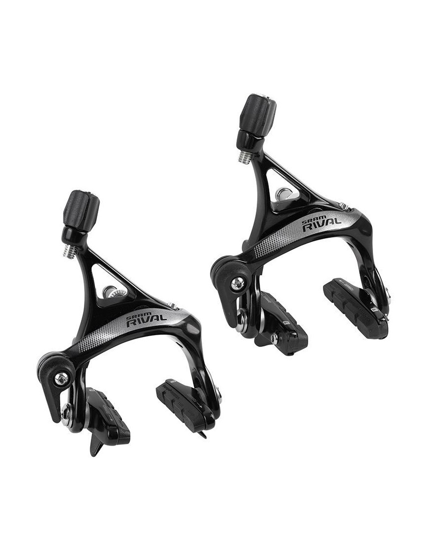 ETRIER FREIN ROUTE SRAM RIVAL 22 DUAL PIVOT ALU NOIR AVEC PORTE PATIN (PAIRE)