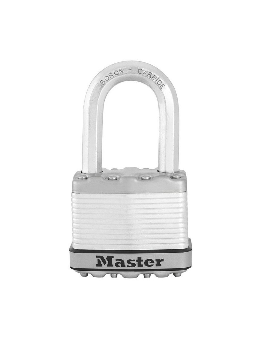 CADENAS A CLE MASTERLOCK EXCELL ACIER TRAITE ANTI-INTEMPERIES ANSE OCTOGONALE TOUGH-CUT LARGEUR 50mm, ANSE HAUTE 38mm, DIAM 9mm