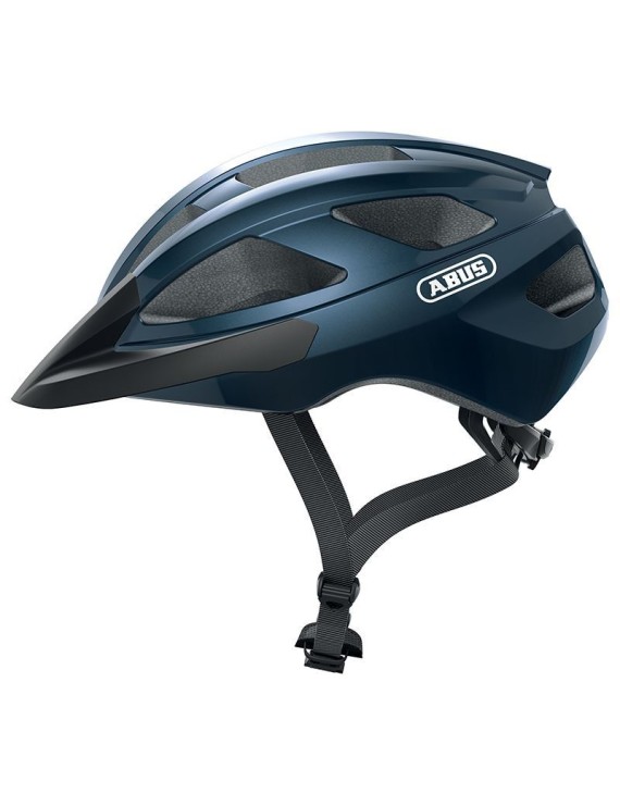 CASQUE VELO ADULTE ABUS VTT MACATOR BLEU NUIT TAILLE   S (51-55cm) REGLAGE MOLETTE