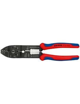 PINCE A SERTIR UNIVERSELLE PRO KNIPEX COMPACT PRECIFORCE 230mm AVEC POIGNEE ERGONOMIQUE (97 21 215)  -MADE IN GERMANY-