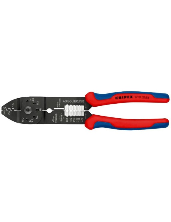PINCE A SERTIR UNIVERSELLE PRO KNIPEX COMPACT PRECIFORCE 230mm AVEC POIGNEE ERGONOMIQUE (97 21 215)  -MADE IN GERMANY-