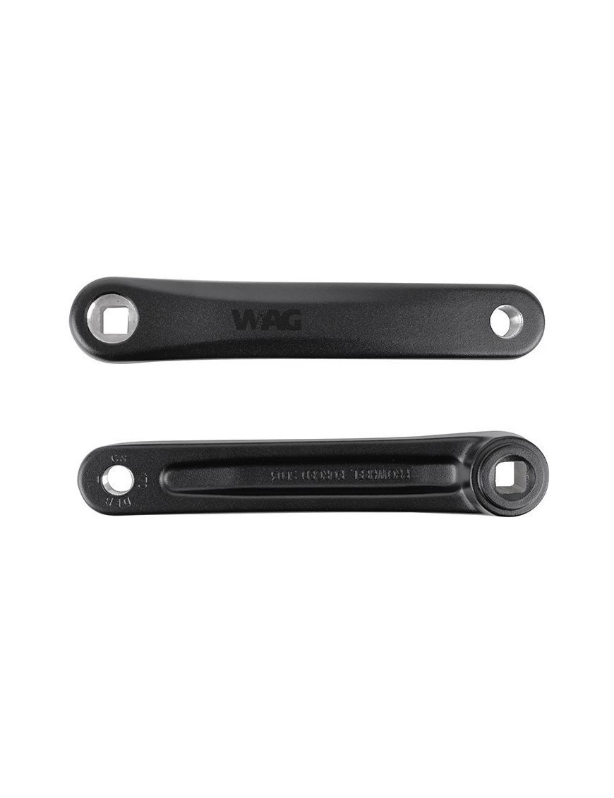 MANIVELLE DROITE + GAUCHE VAE - E-BIKE LONGUEUR 170mm ALU NOIR JIS POUR MOTEUR SHIMANO E5000 (PAIRE)