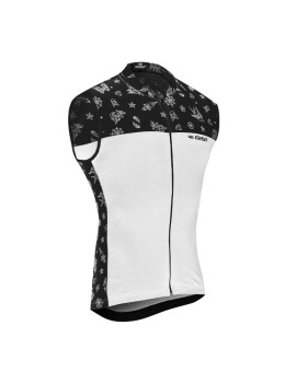 MAILLOT GIST CLIMBER TATOO ETE SANS MANCHES BLANC-NOIR  L     -5355