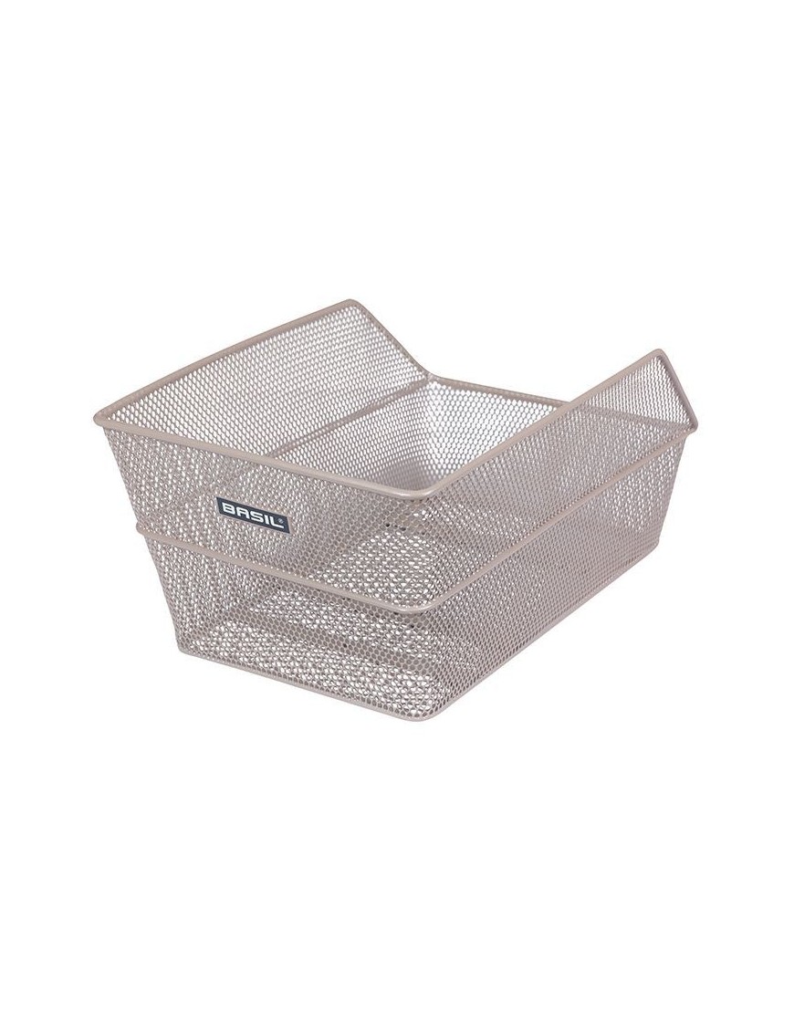PANIER ARRIERE ACIER NID ABEILLE BASIL CENTO BEIGE (45x31x21cm)