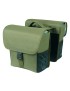 SACOCHE ARRIERE VELO DOUBLE BASIL GO VERT FONCE 32L FIXATION HOOKS ON POUR PORTE BAGAGE SYSTEME MIK (FIXATION INCLUS)