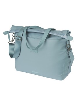 SACOCHE ARRIERE VELO LATERALE SAC ORDINATEUR PORTABLE BASIL MANHATTAN WATERPROOF BLEU DROIT-GAUCHE 12L FIXATION HOOK ON (12x38x