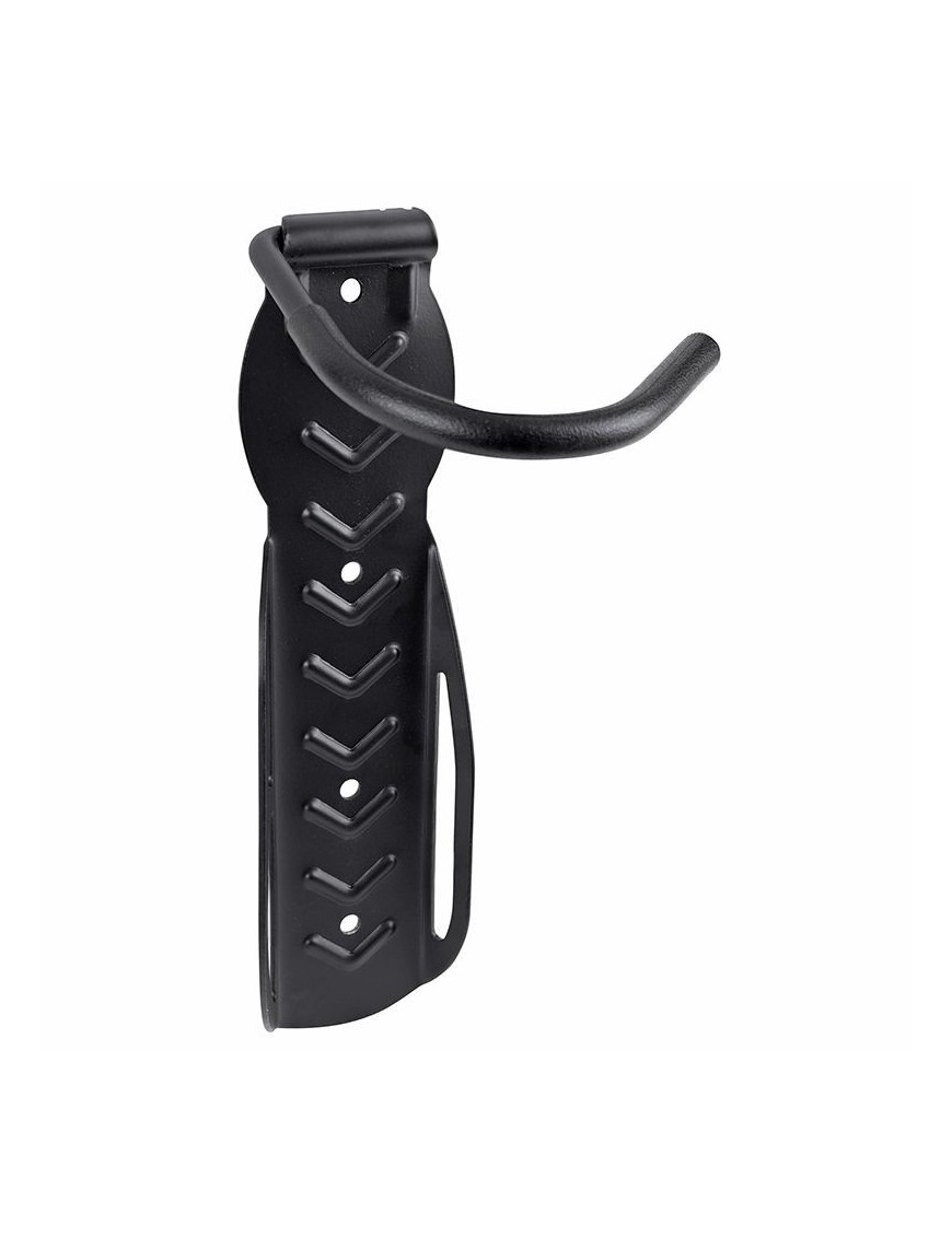 PRESENTOIR-SUPPORT VELO MURAL POUR 1 VELO A CROCHET AVEC SYSTEME ANTIVOL NON INCLUS MAX 25kg (FIXATION VELO ROUE)