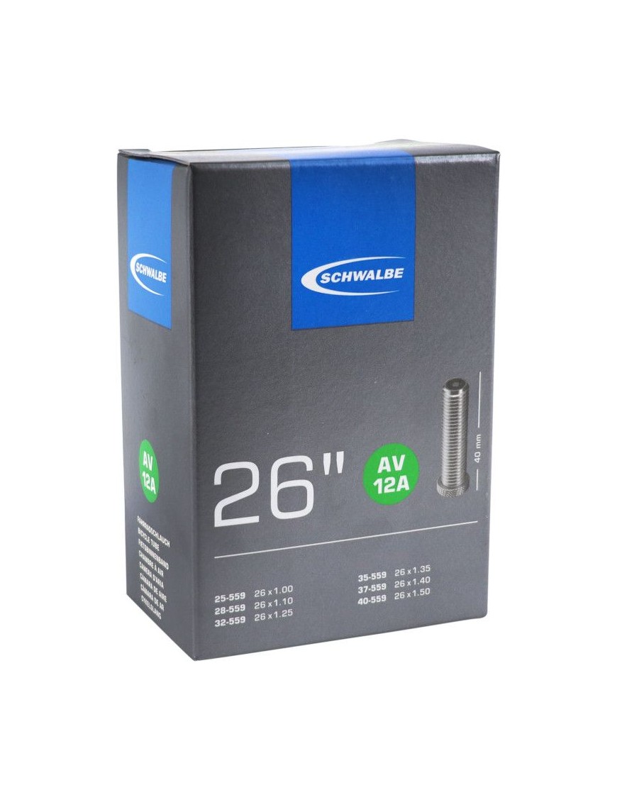 CHAMBRE A AIR VELO 26 x 1.00-1.50 SCHWALBE VALVE STANDARD 40mm (AV12A)