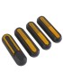 CACHE VIS DE ROUE AVANT ET ARRIERE POUR TROTTINETTE XIAOMI M365, 1S, PRO, MI 3 NOIR (CATADIOPTRE JAUNE) (VENDU PAR 4)   -SELECT