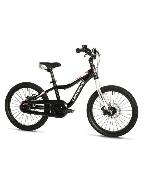 VELO MUSCULAIRE ENFANT 18 POUCES LEADER FOX FOX 2025 NOIR MONOVITESSE CADRE ALU (TAILLE ENFANT 115 à 125 cm)