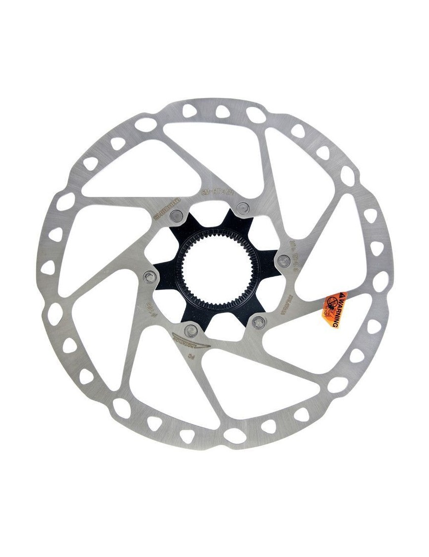 DISQUE DE FREIN VTT CENTERLOCK SHIMANO 180mm DEORE-SLX RT64 AVEC CONTRE ECROU (MONTAGE ATELIER)