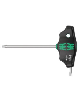 CLE TORX MANCHE EN T WERA 467 HEX PLUS T25x100mm NOIR-VERT (VENDU A L'UNITE)  -MARQUE ALLEMANDE POUR LES ATELIERS-