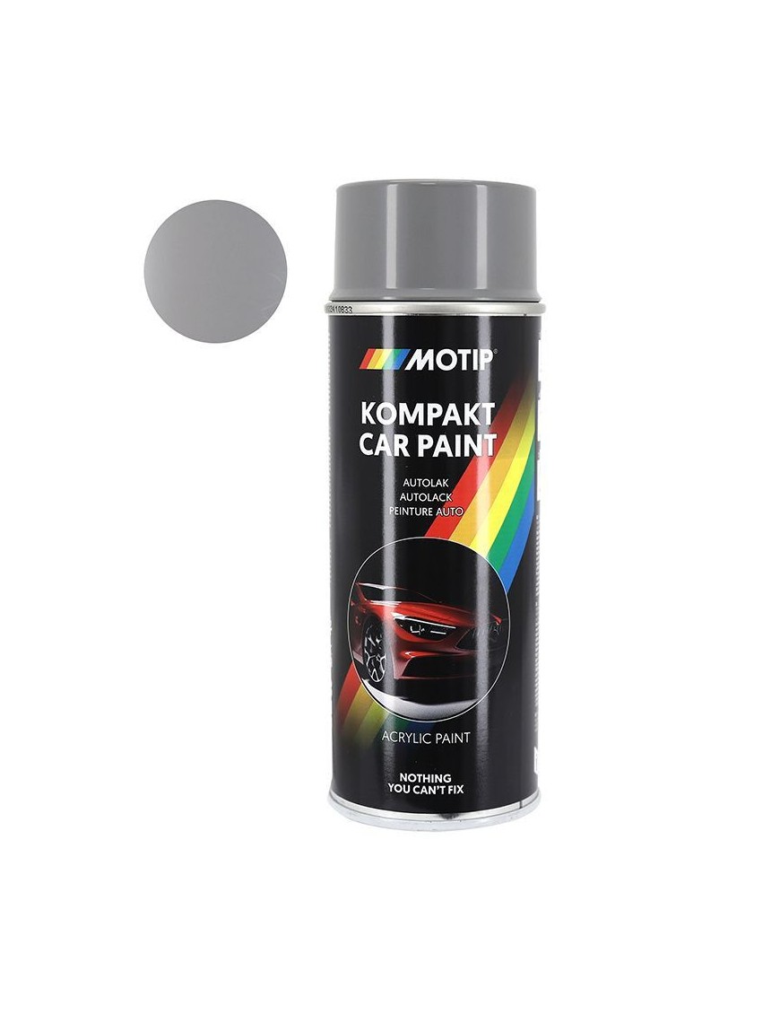 BOMBE DE PEINTURE MOTIP KOMPAKT AUTOLACK ACRYL METAL BLANC-GRIS AEROSOL 400 ml (46805)