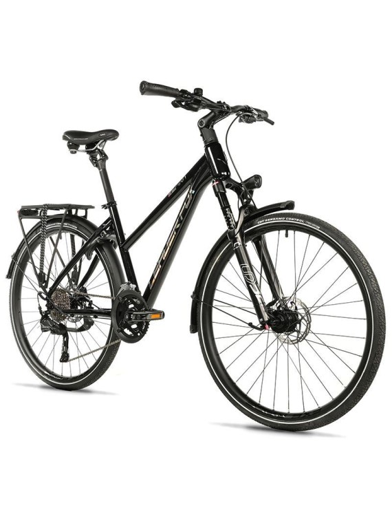 VELO MUSCULAIRE VTC 28 LEADER FOX ESPIRIT 2025 FEMME NOIR 9V CADRE ALU 20 POUCES (TAILLE ADULTE 178 à 185 cm)