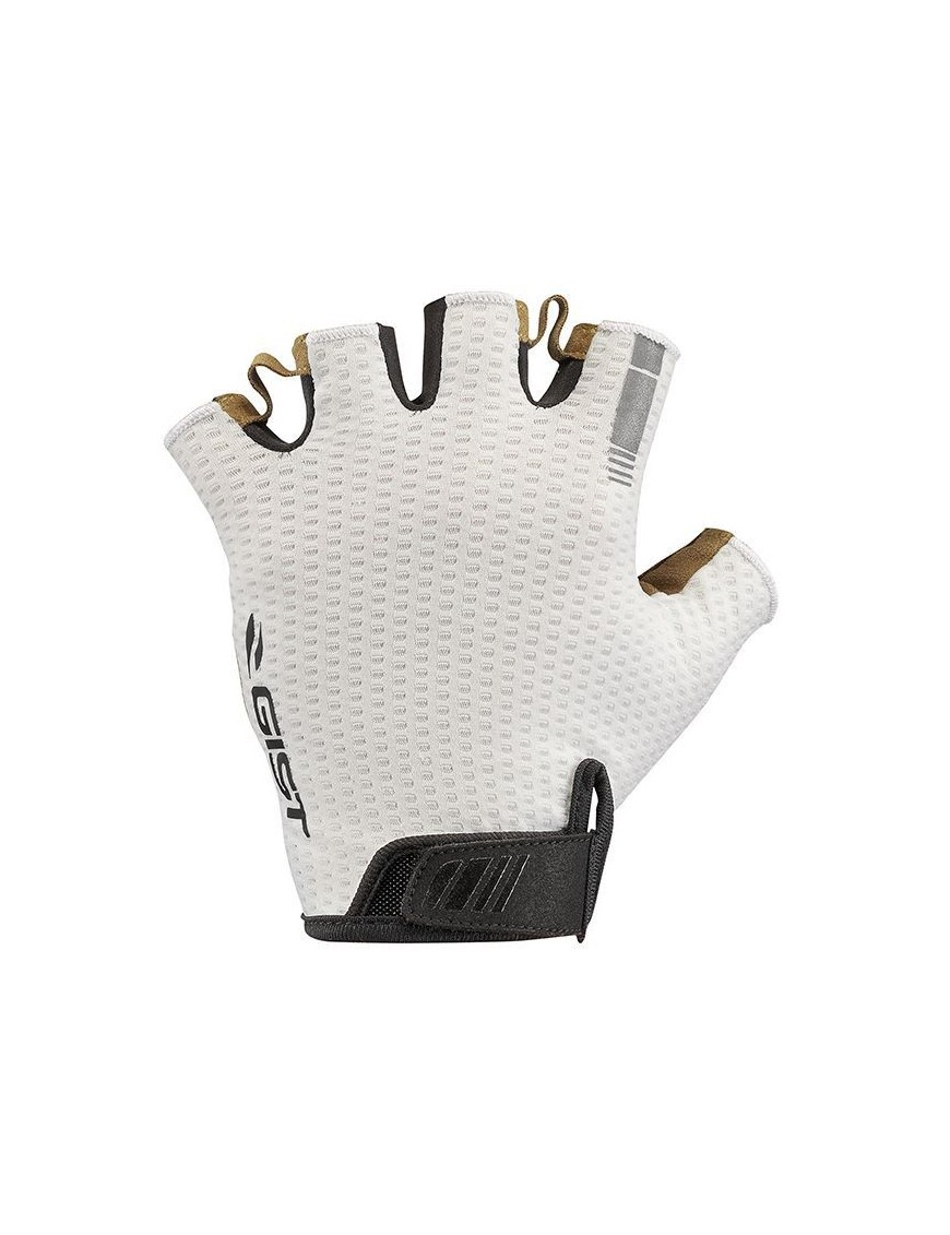 GANTS VELO COURT GIST AIR ETE BLANC L (PAIRE SUR CARTE) AVEC VELCRO  -5519