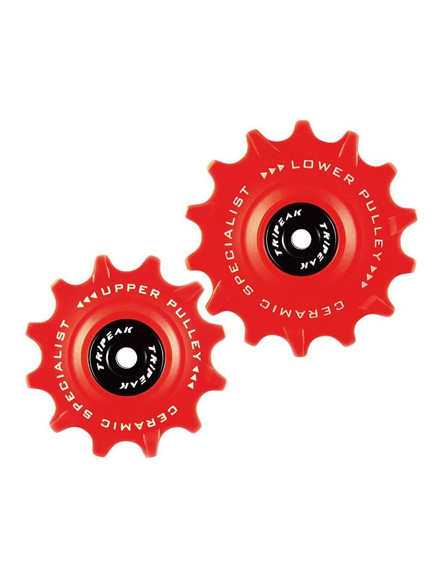GALET DERAILLEUR ROUTE TRIPEAK 12-14 DENTS G5 CERAMIQUE 12V. SRAM ETAP AXS ROUGE (BLISTER DE 2)