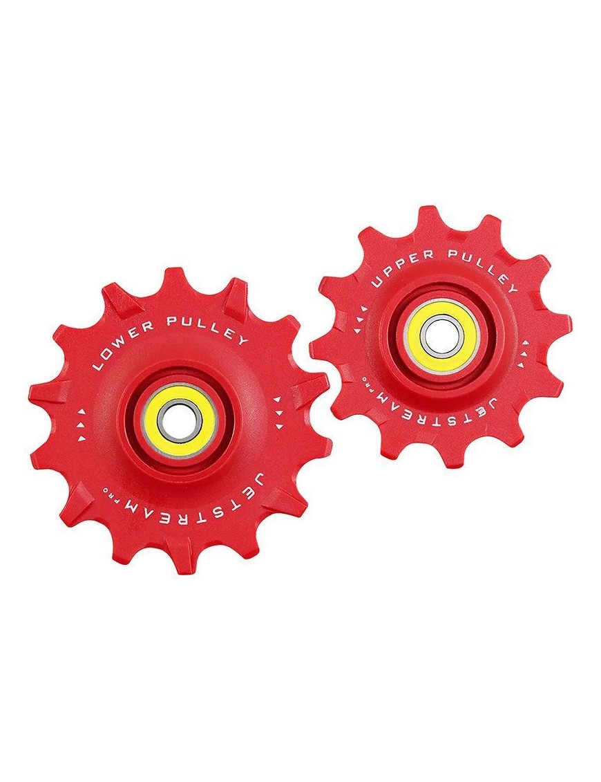 GALET DERAILLEUR ROUTE TRIPEAK 12-14 DENTS G5 CERAMIQUE 12V. SHIMANO DURA-ACE R9200 - ULTEGRA R8100 -105 R7100 ROUGE (BLISTER D