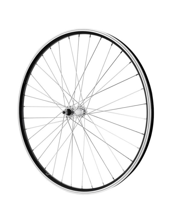 ROUE VTT PATIN 27.5" ER10 AVANT MOYEU ALU AXE PLEIN  (VENDU AVEC ECROU M9) JANTE 19C NOIR 36 RAYONS ARGENT