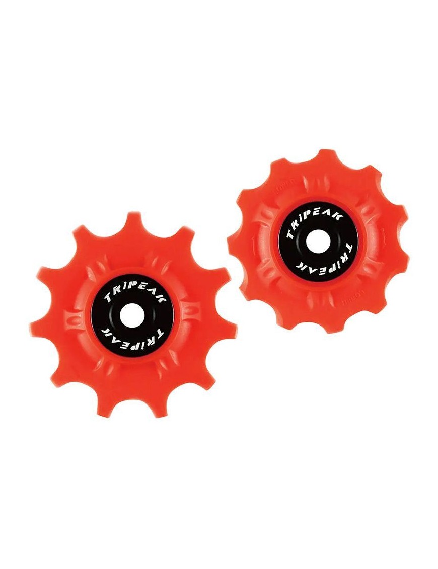 GALET DERAILLEUR VTT TRIPEAK 11-11 DENTS G5 CERAMIQUE 11-10V. SHIMANO-SRAM ROUGE (BLISTER DE 2)