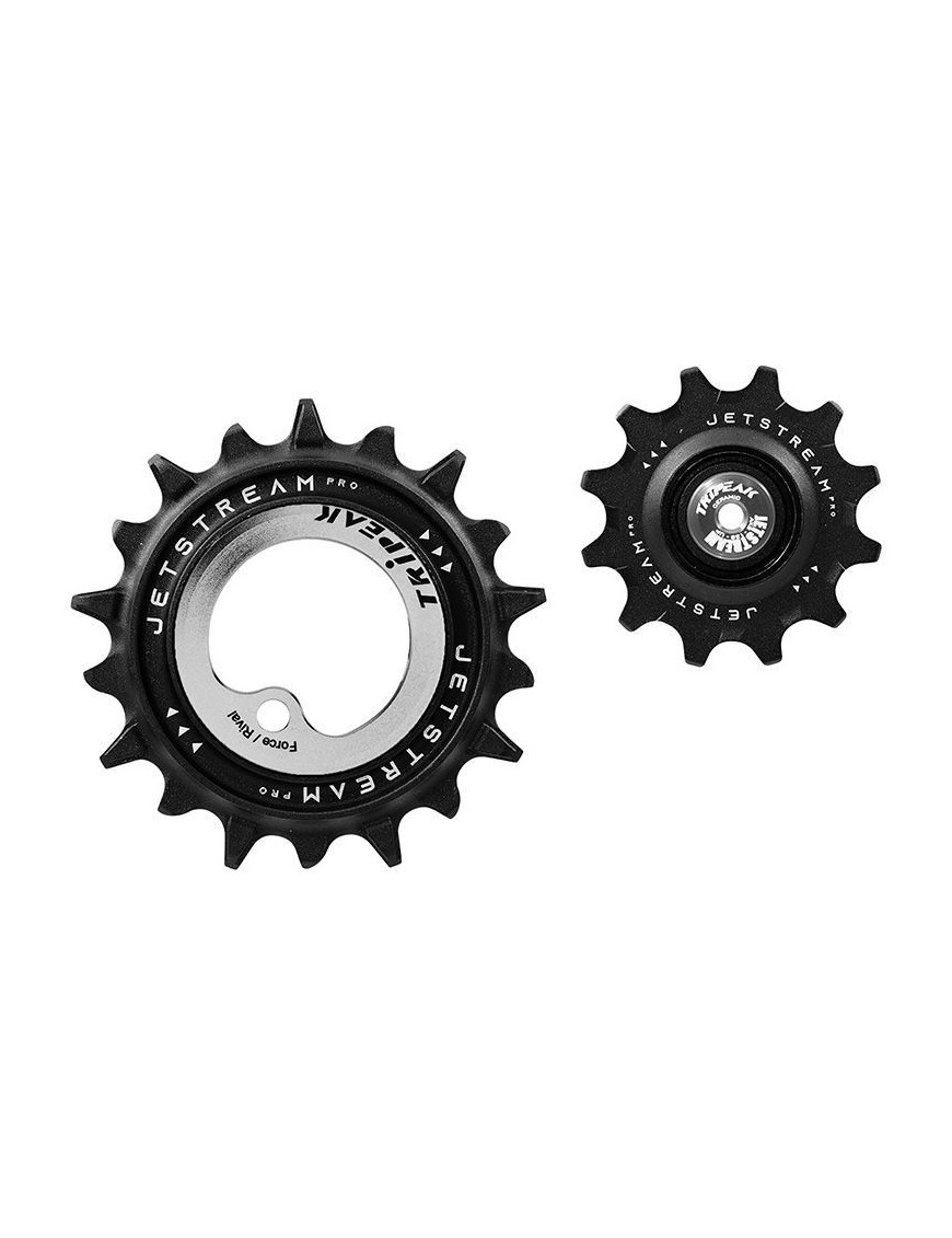 GALET DERAILLEUR AOPW TRIPEAK 12-18 DENTS CERAMIQUE 2x12V. SRAM AXS FORCE-RIVAL ARGENT (JEU DE 2) (GARANTIE 4 ans)