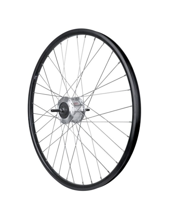 ROUE CITY DISQUE ARRIERE 26" MOYEU NEXUS 7 ROLLER BRAKE ARGENT JANTE 19C 36 RAYONS