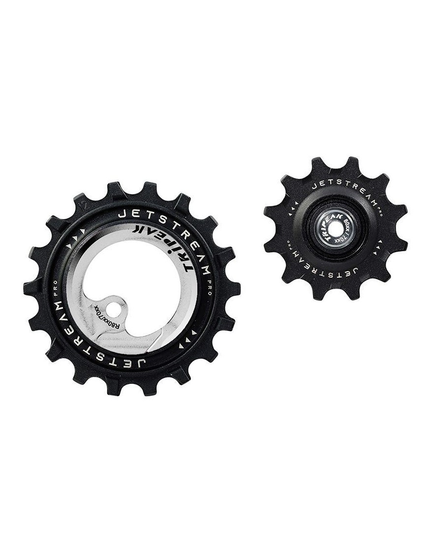 GALET DERAILLEUR AOPW TRIPEAK 12-18 DENTS CERAMIQUE 11V. SHIMANO ULTEGRA R8000 GS - 105 R7000GS ARGENT (JEU DE 2) (GARANTIE 4 a